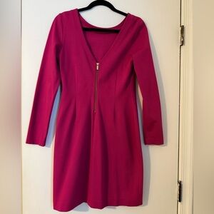 Elegant Pink V-Back Dress